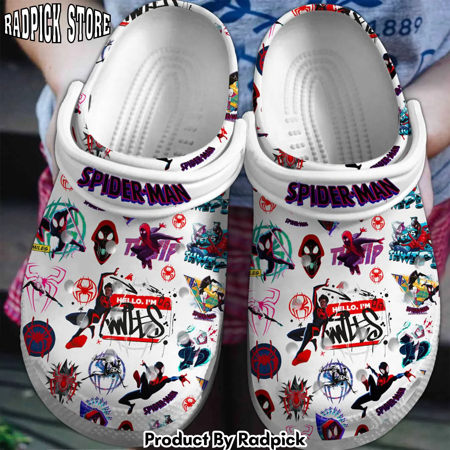 Radpick spider man across the spiderverse movie clogs shoes for men women hkk rp6521373